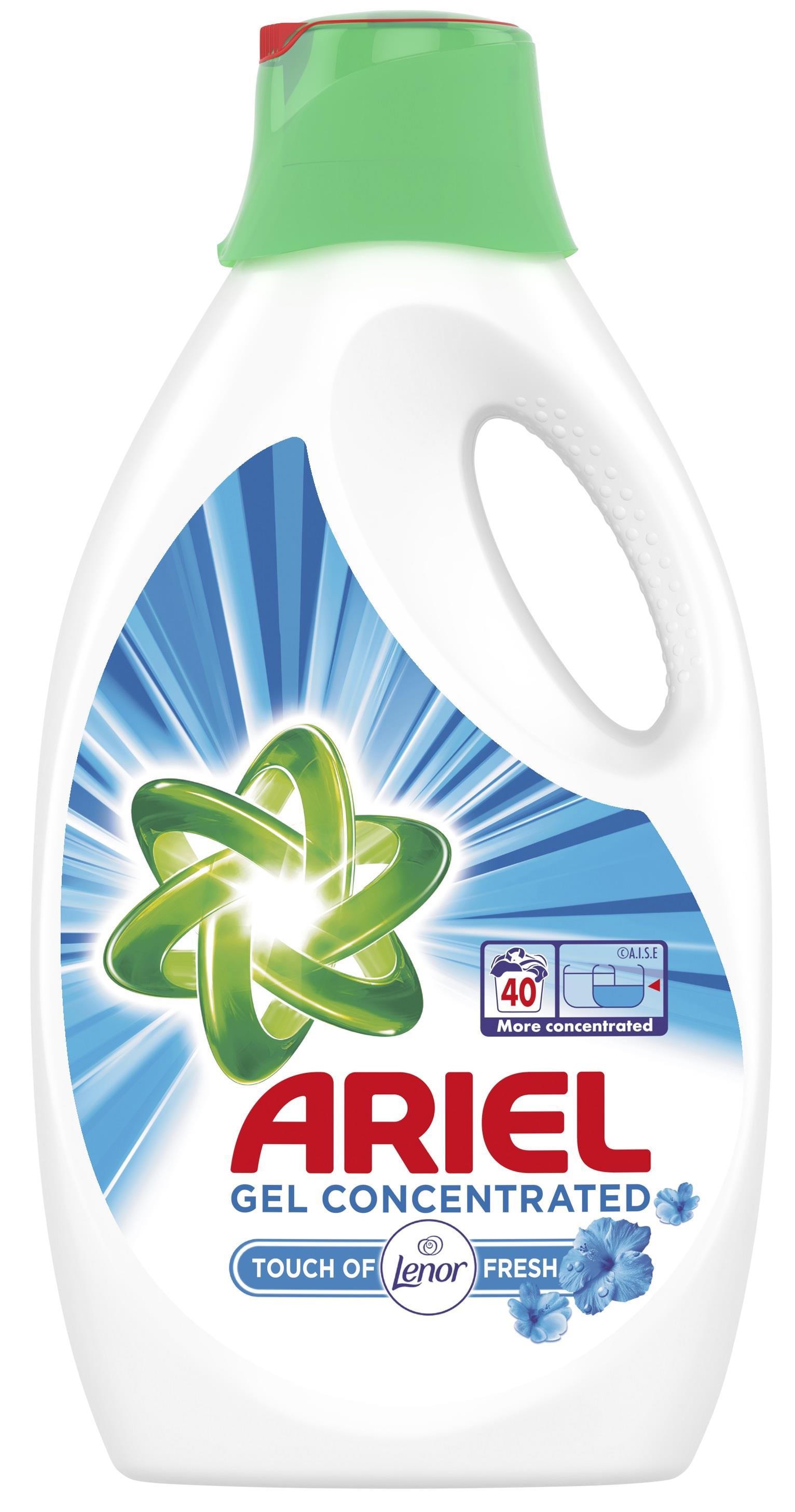 Skystas skalbiklis ARIEL Touch of Lenor, buteliuose, 40 sk. / 2,2 l