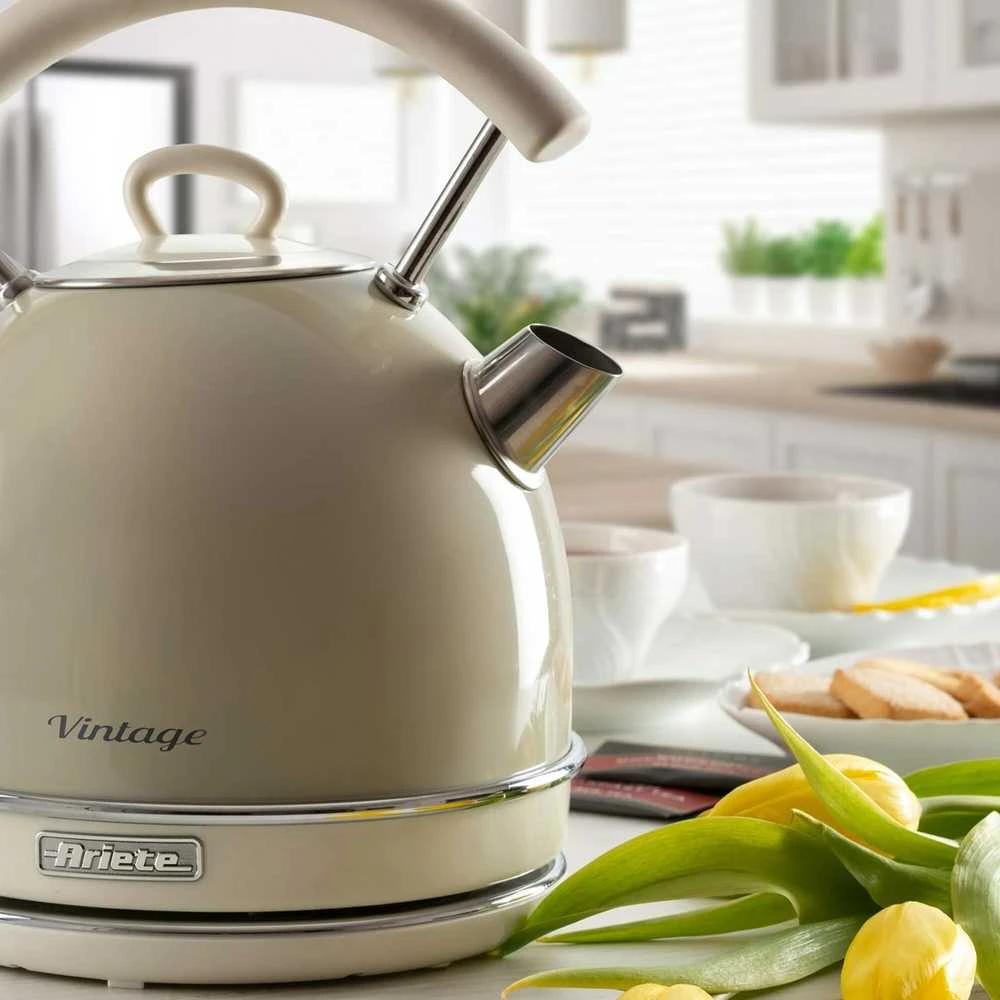 Ariete 2877/03 Standard virdulys, Nerūdijantis plienas, Kreminis, 2000 W, 360° rotational base, 1.7 L