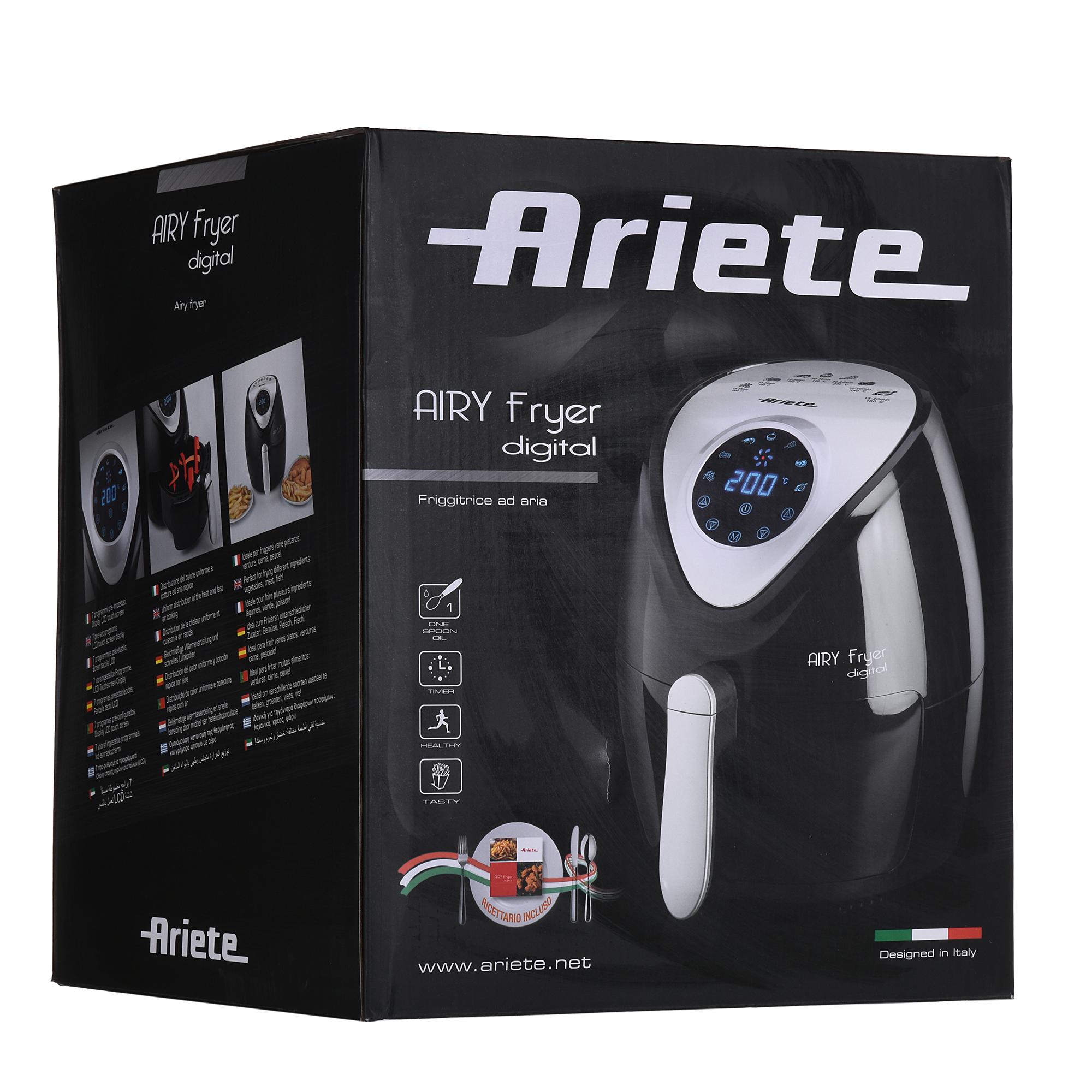 Gruzdintuvė Fryer fat-free Ariete Air Fryer 4616 (No data, 1300W, juodos spalvos)