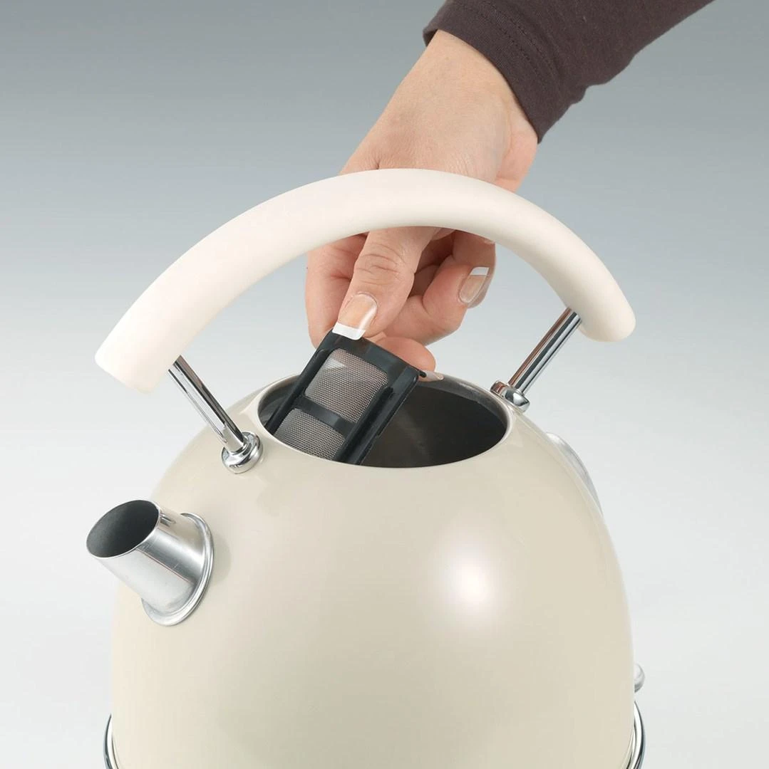 Ariete 2877/03 Standard virdulys, Nerūdijantis plienas, Kreminis, 2000 W, 360° rotational base, 1.7 L