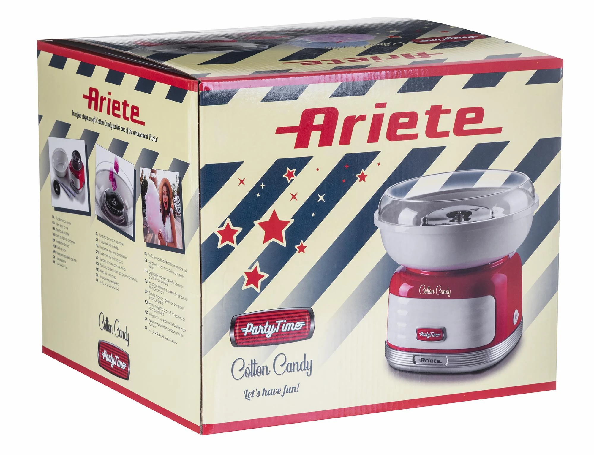 Ariete 2973 Cukraus vatos gaminimo aparatas Cotton Candy Party Time