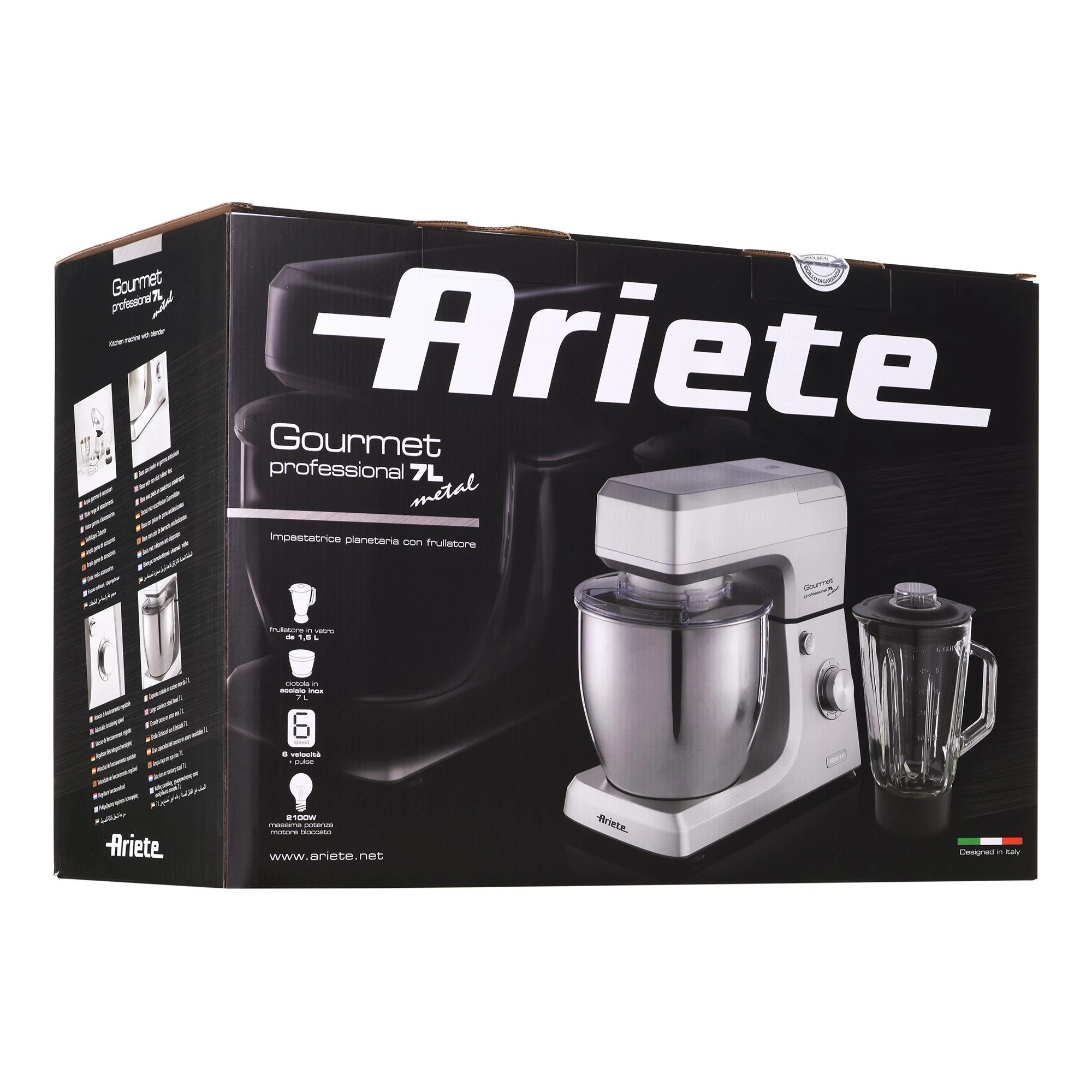 Virtuvinis kombainas Planetinis robotas Ariete Gourmet Pastamatic 7 1598/1 (2100 W)
