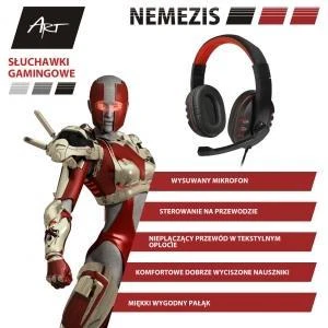 ART SLA Nemezis Ausinės Žaidimams su mikrofonu