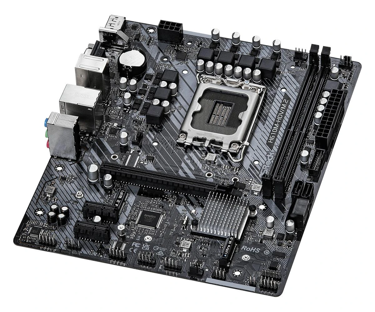 Pagrindinė plokštė ASROCK H610M-HDV/M.2 LGA1700 2x DDR4 DIMM HDMI DP 1xPCIe 4.0 x16 2xPCIe 3.0 x1