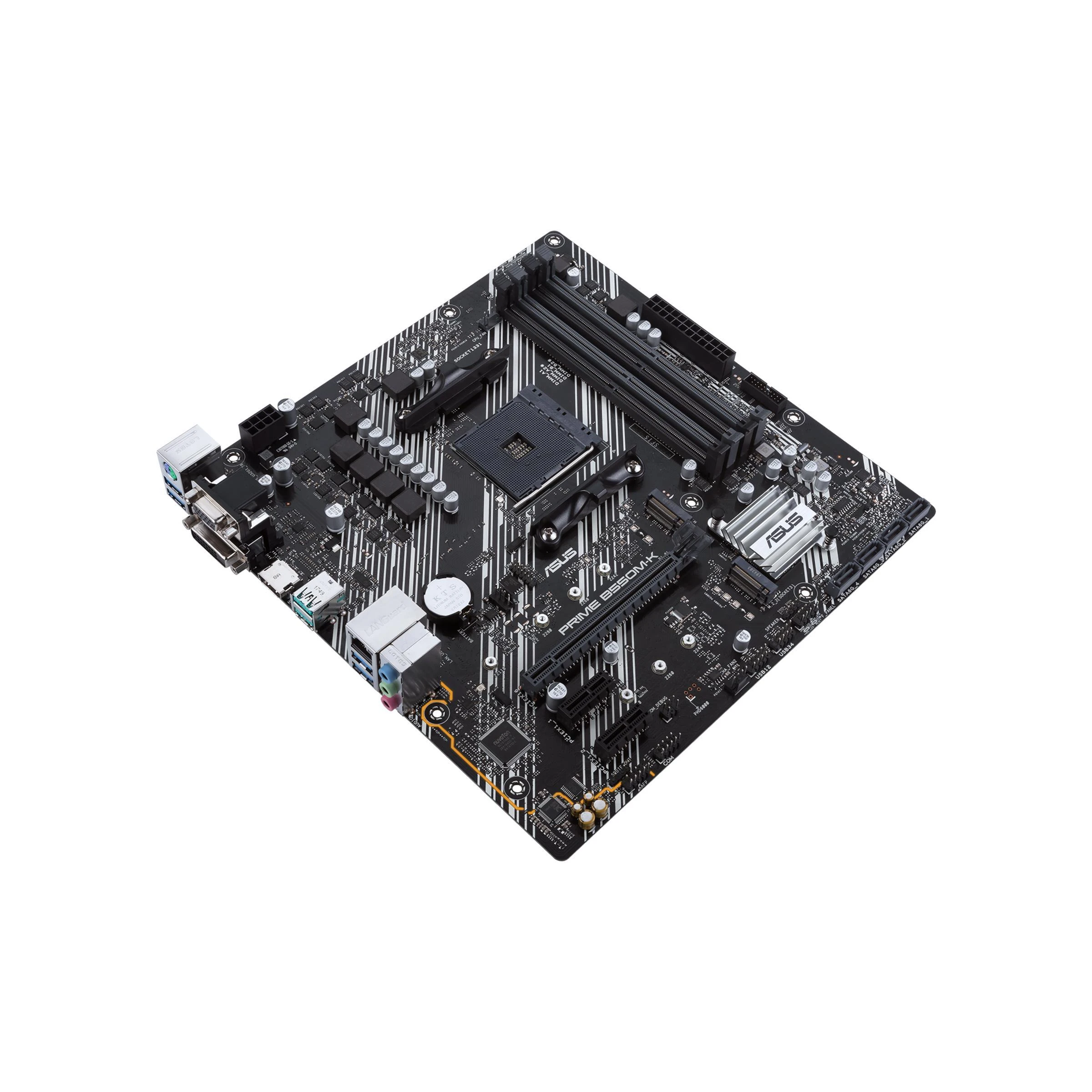 Pagrindinė plokštė ASUS AMD B550 / SAM4 / MicroATX / 2xPCI-Express 3.0 1x / 2xM.2 / 1xPCI-Express 4.0 16x / Memory DDR4 / Atminties lizdai 4 / 1x15pin D-sub / 1xDVI / 1xHDMI / 6xUSB 3.2 / 1xPS/2 / 1xRJ45 / 3xAudio port
