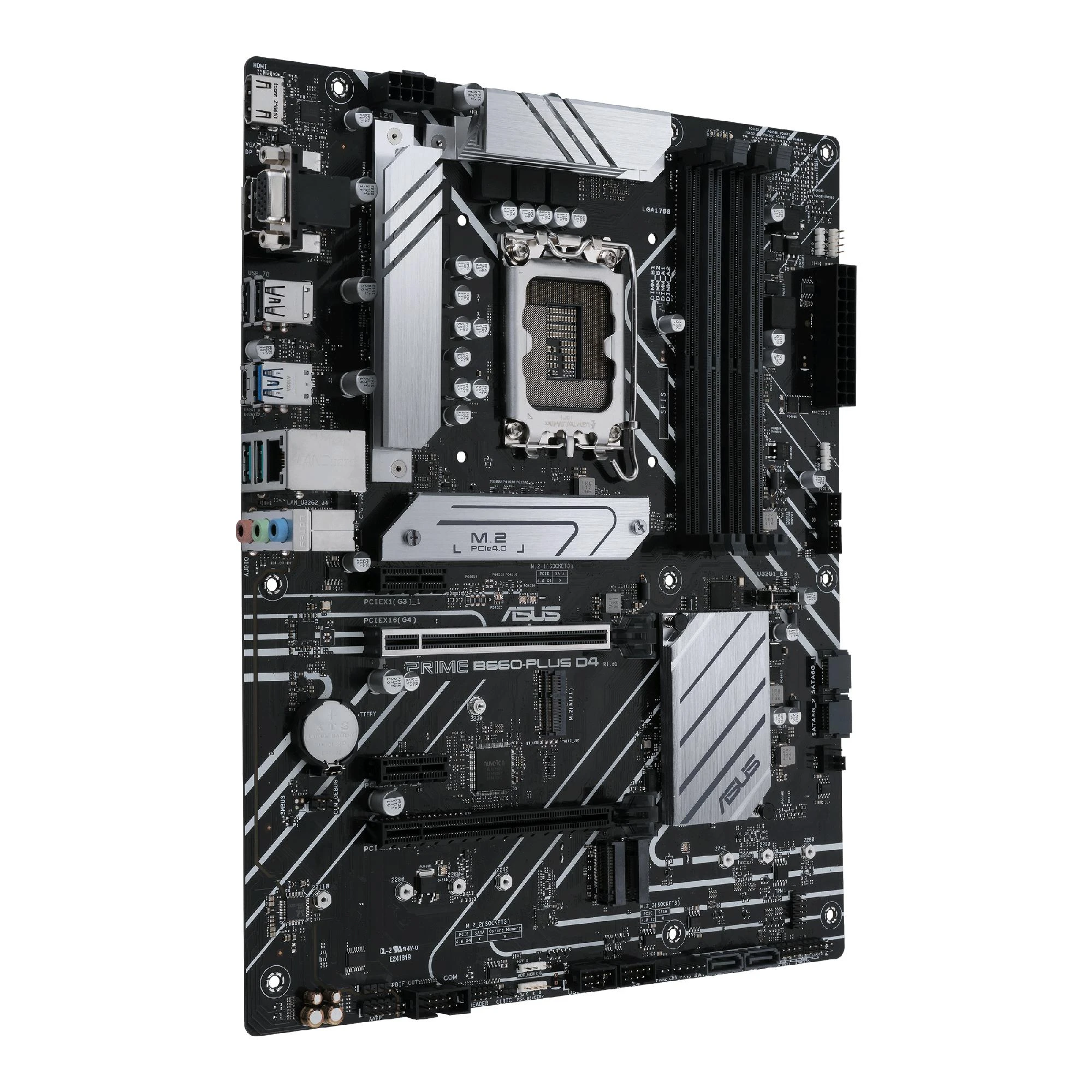 Pagrindinė plokštė ASUS Intel B660 / LGA1700 / ATX / Memory DDR4 / Atminties lizdai 2 / 2xPCI-Express 3.0 1x / 1xPCI-Express 3.0 16x / 1xPCI-Express 4.0 16x / 2xM.2 / 1x15pin D-sub / 1xHDMI / 1xDisplayPort / 2xUSB 2.0 / 2xUSB 3.2