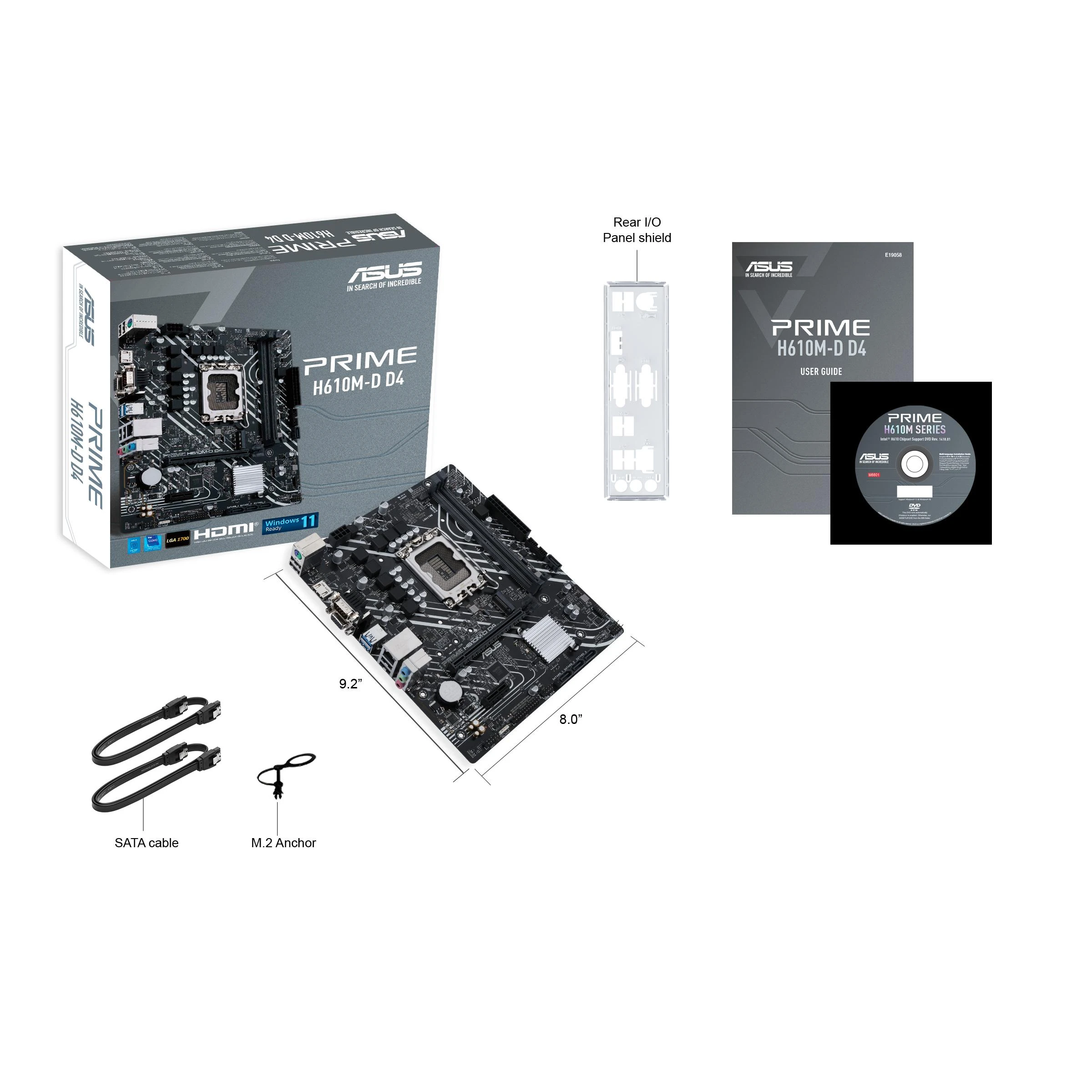 Pagrindinė plokštė Asus | PRIME H610M-D D4 | Procesorių šeima Intel | Procesoriaus lizdas LGA1700 | DDR4 DIMM | Atminties lizdai 2 | Palaikomos standžiojo disko sąsajos SATA, M.2 | SATA jungčių skaičius 4 | Mikroschemų rinkinys Intel H610 | mATX