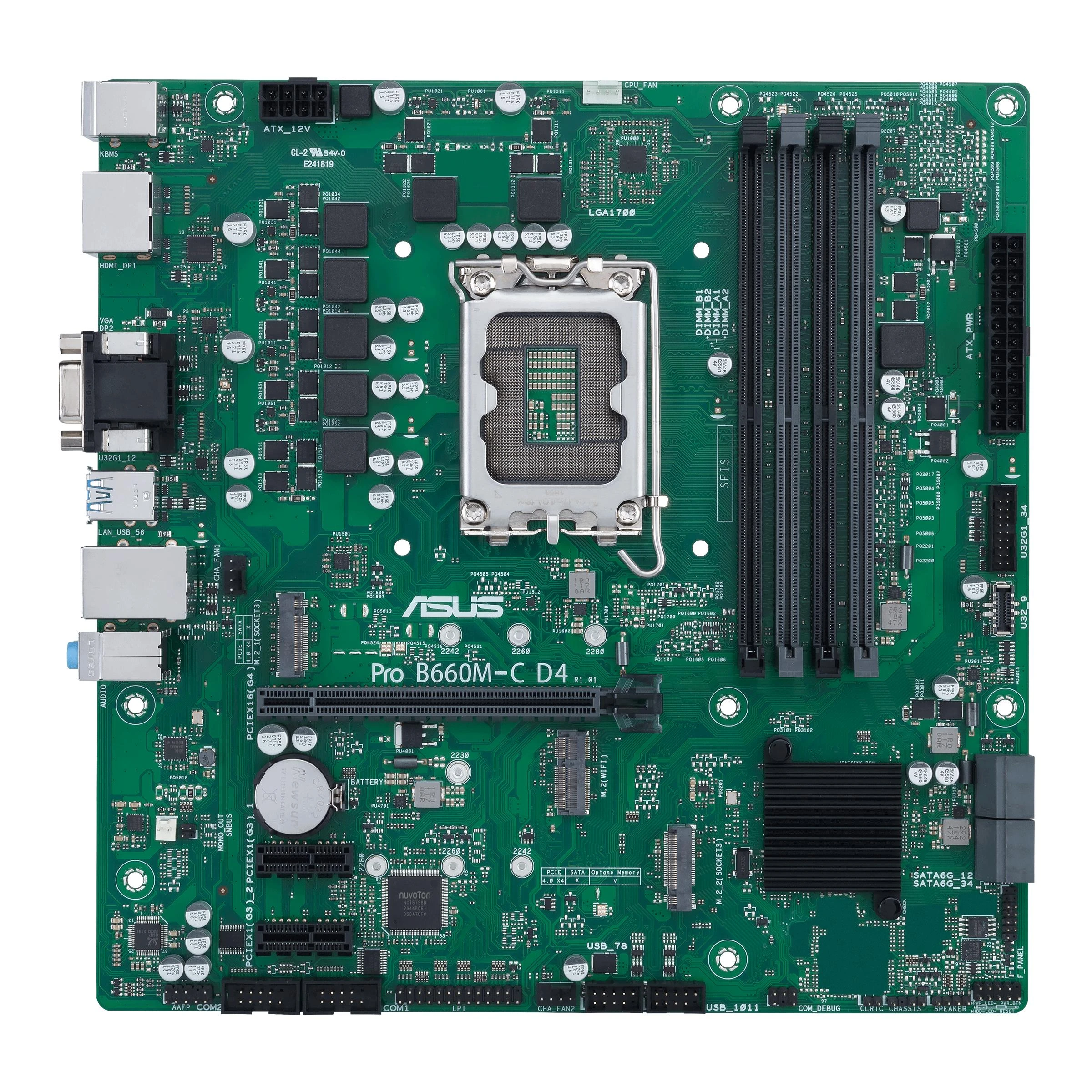 Pagrindinė plokštė ASUS Pro B660M-C D4-CSM LGA1700 mATX