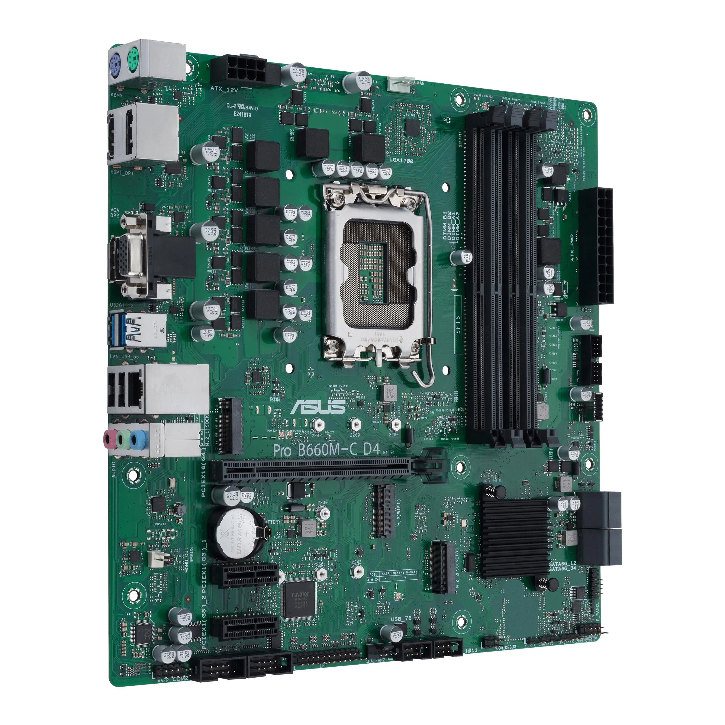 Pagrindinė plokštė ASUS Pro B660M-C D4-CSM LGA1700 mATX