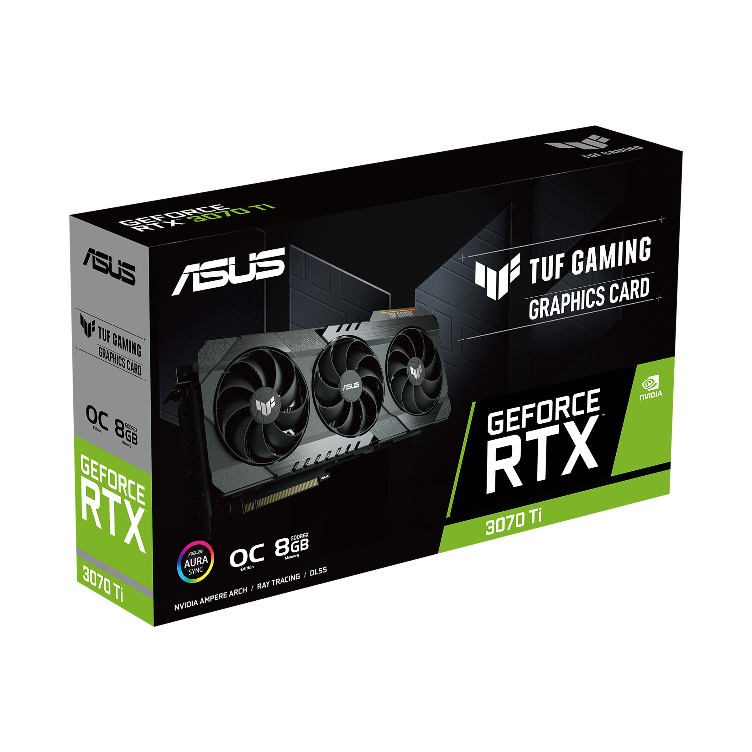 Vaizdo plokštė ASUS TUF-RTX3070TI-O8G-GAMING 8GB GDDR6X 2xHDMI 2.1 3xDP 1.4a