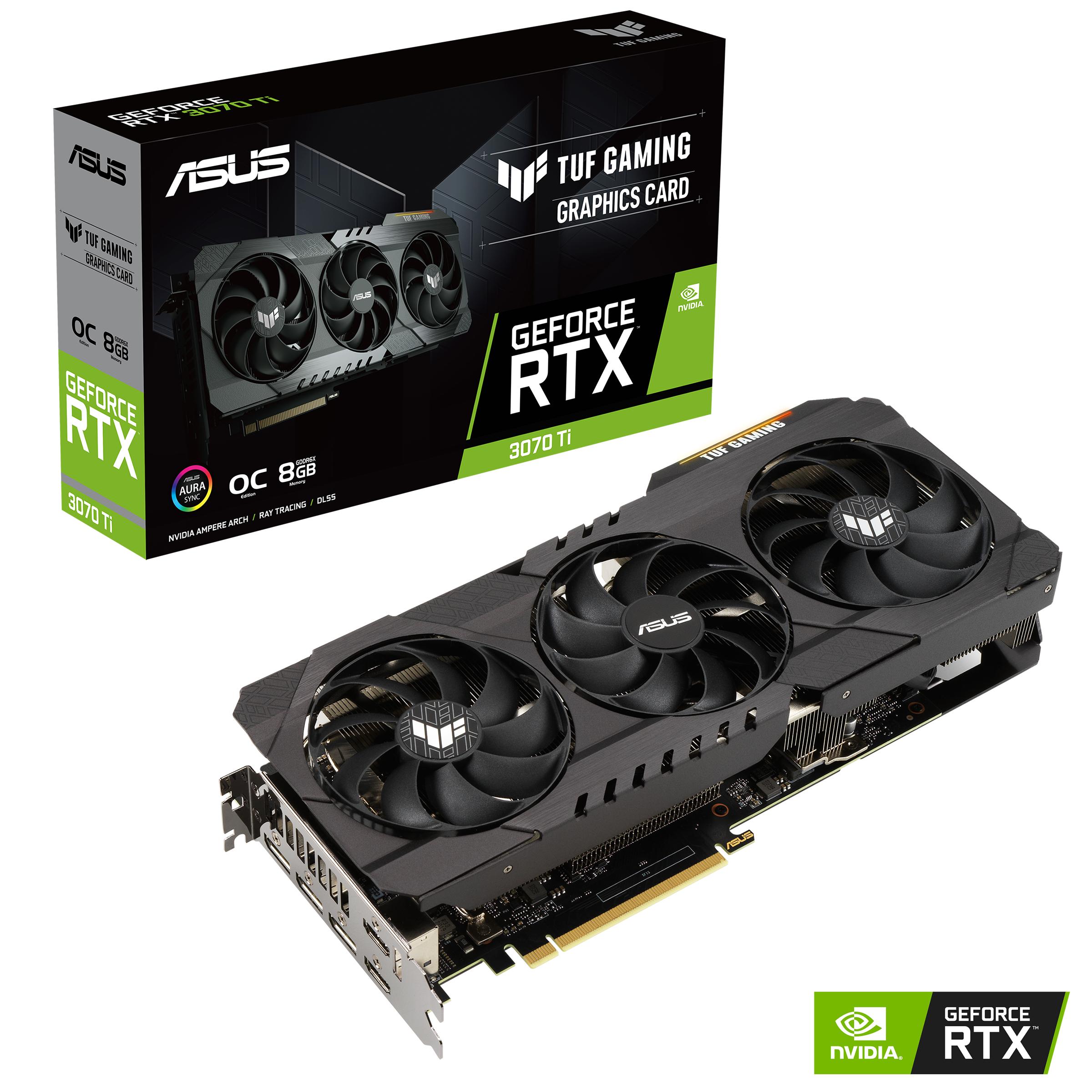 Vaizdo plokštė ASUS TUF-RTX3070TI-O8G-GAMING 8GB GDDR6X 2xHDMI 2.1 3xDP 1.4a
