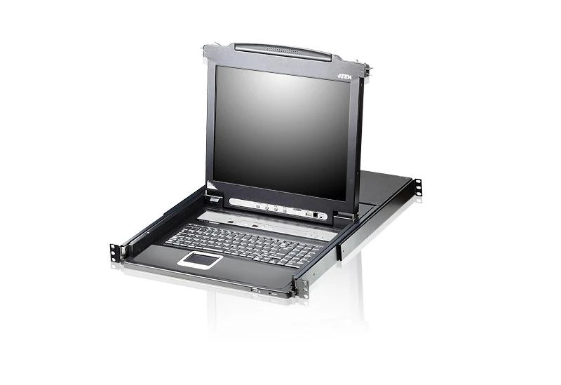 Aten | 8 prievadų PS/2-USB VGA 17" LCD KVM jungiklis su Daisy-Chain prievadu ir USB periferiniu palaikymu | CL5708M