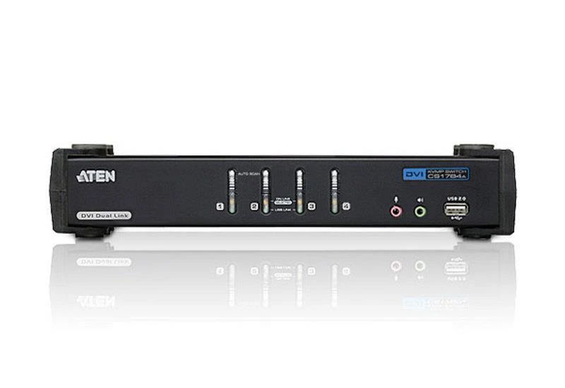 Aten 4-port USB DVI Dual Link/Audio KVMP jungiklis | Aten | 4 prievadų USB DVI dviejų jungčių / garso KVMP™ jungiklis