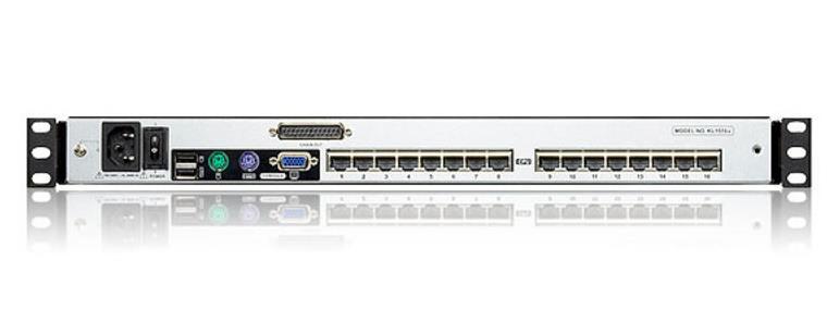Aten | 8 prievadų Cat 5 dviejų bėgelių 17" LCD KVM komutatorius su Daisy Chain prievadu | KL1508AM-AXA-AG | 1 x USB A tipo lizdas