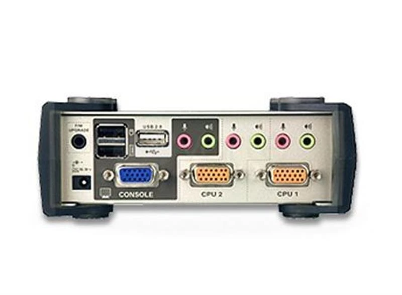 Aten 2 prievadų USB – PS/2 VGA KVM jungiklis su garso ir USB 2.0 šakotuvu (KVM kabeliai pridedami)