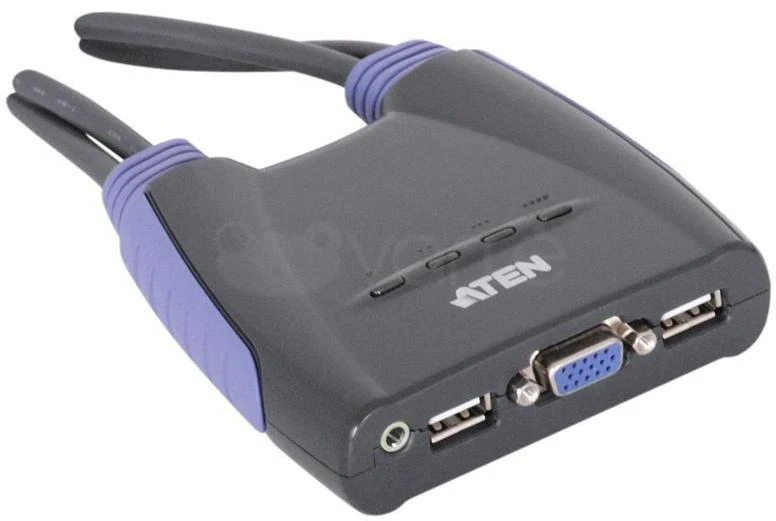 Aten 4 prievadų USB VGA/garso kabelio KVM jungiklis | Aten | 4 prievadų USB VGA / garso kabelio KVM jungiklis (0,9 m, 1,2 m)