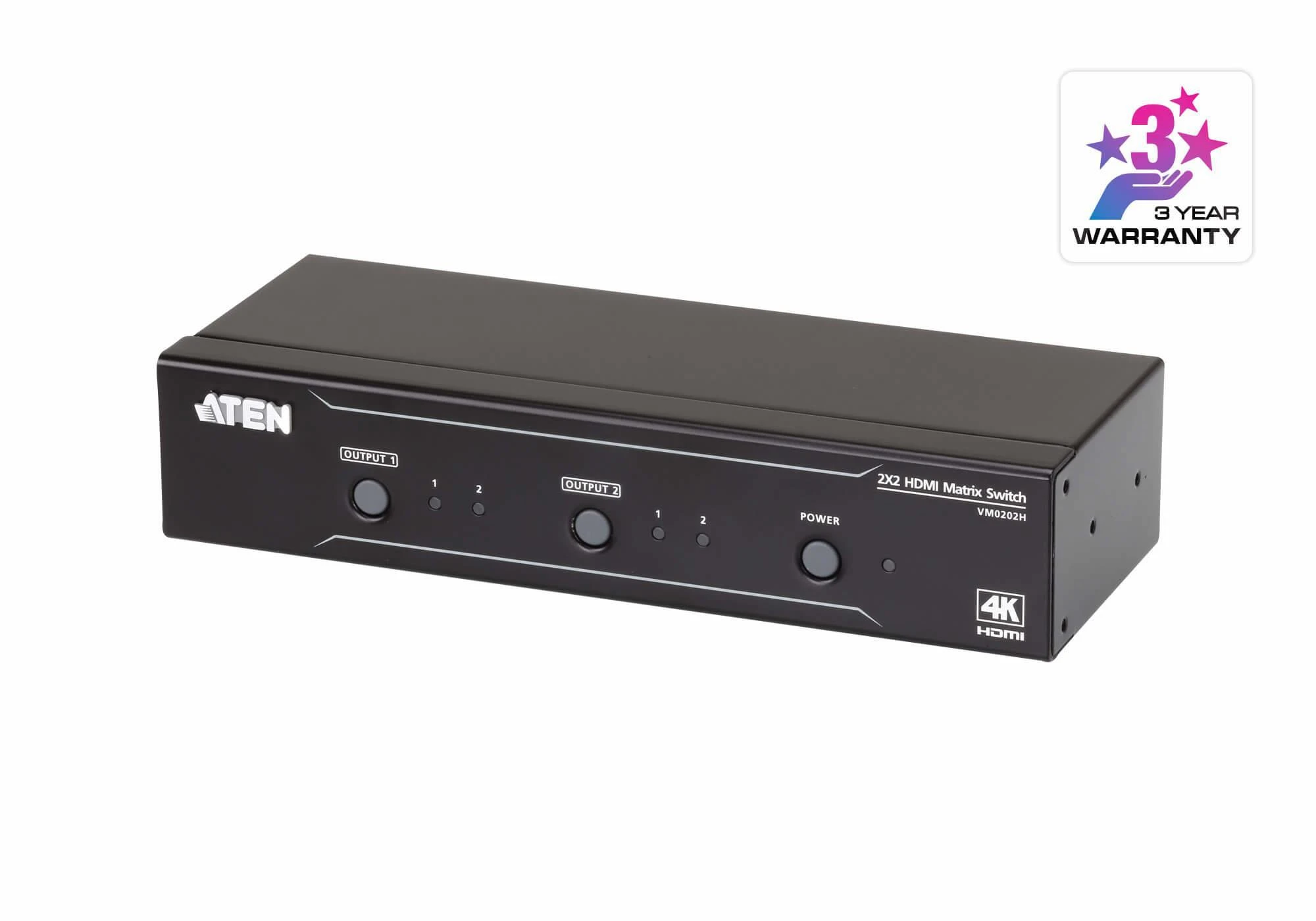 Šakotuvas Atėnai | 2x2 4K HDMI matricos jungiklis | VM0202H | Garantija 36 mėn.