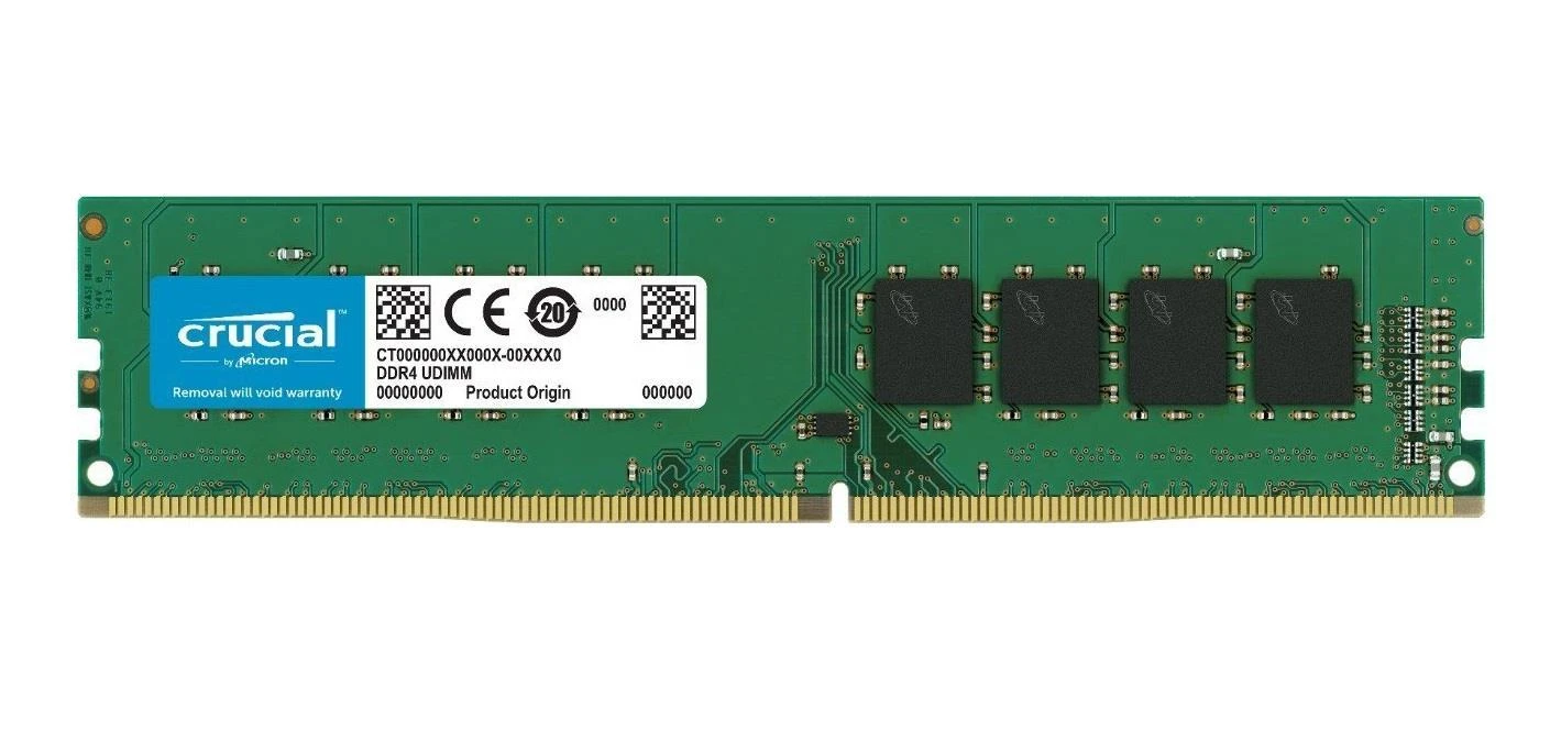 RAM „Crucial“ 8 GB, DDR4, 2400 MHz, kompiuteris / serveris, registracijos numeris, ECC Nr.