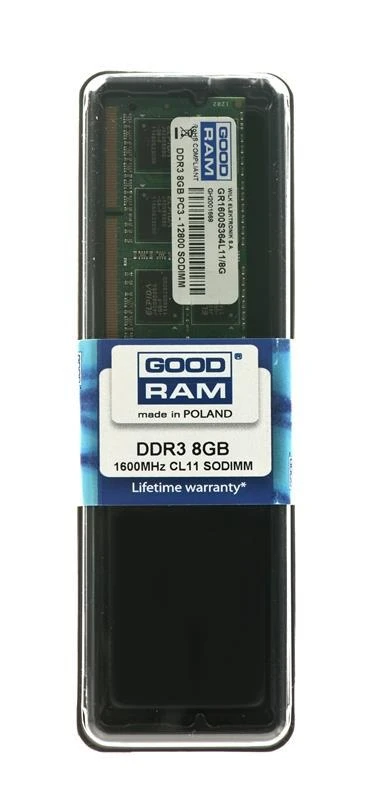 Nešiojamo kompiuterio atmintis SODIMM DDR3 8GB PC3-12800 GOODRAM