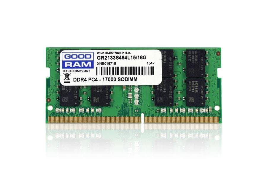 Nešiojamo kompiuterio atmintis GOODRAM GR2666S464L19/16G GOODRAM DDR4 16GB 2666MHz CL19 SODIMM