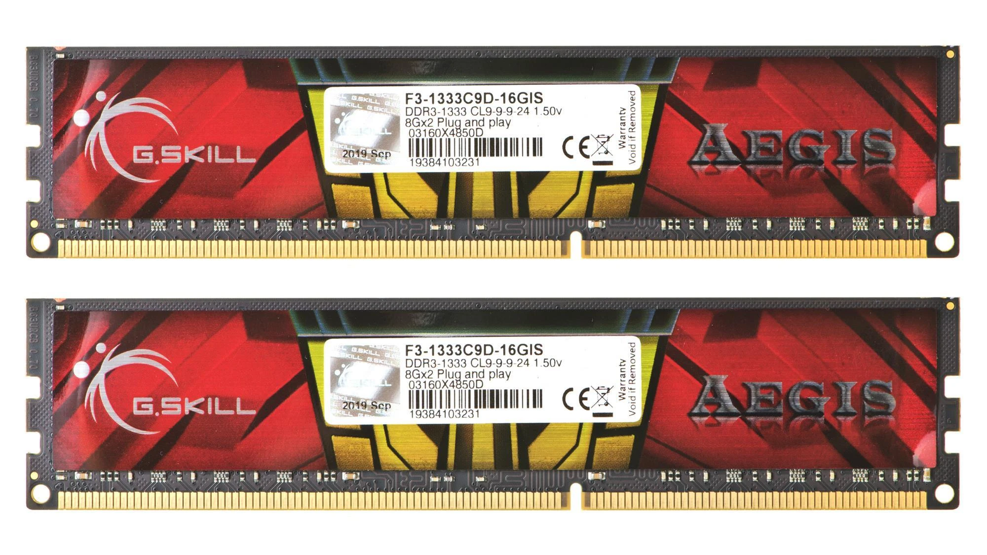 G.Skill Aegis DDR3 16GB RAM modulių pora