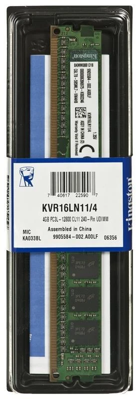 Kingston 4GB DDR3L RAM plastikinėje pakuotėje