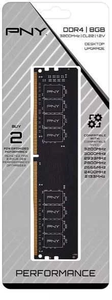 PNY 8GB DDR4 3200MHz RAM atmintis pakuotėje