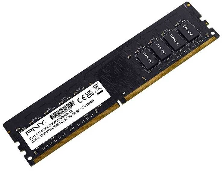PNY DDR4 32GB atminties plokštelė, viršutinis kampas