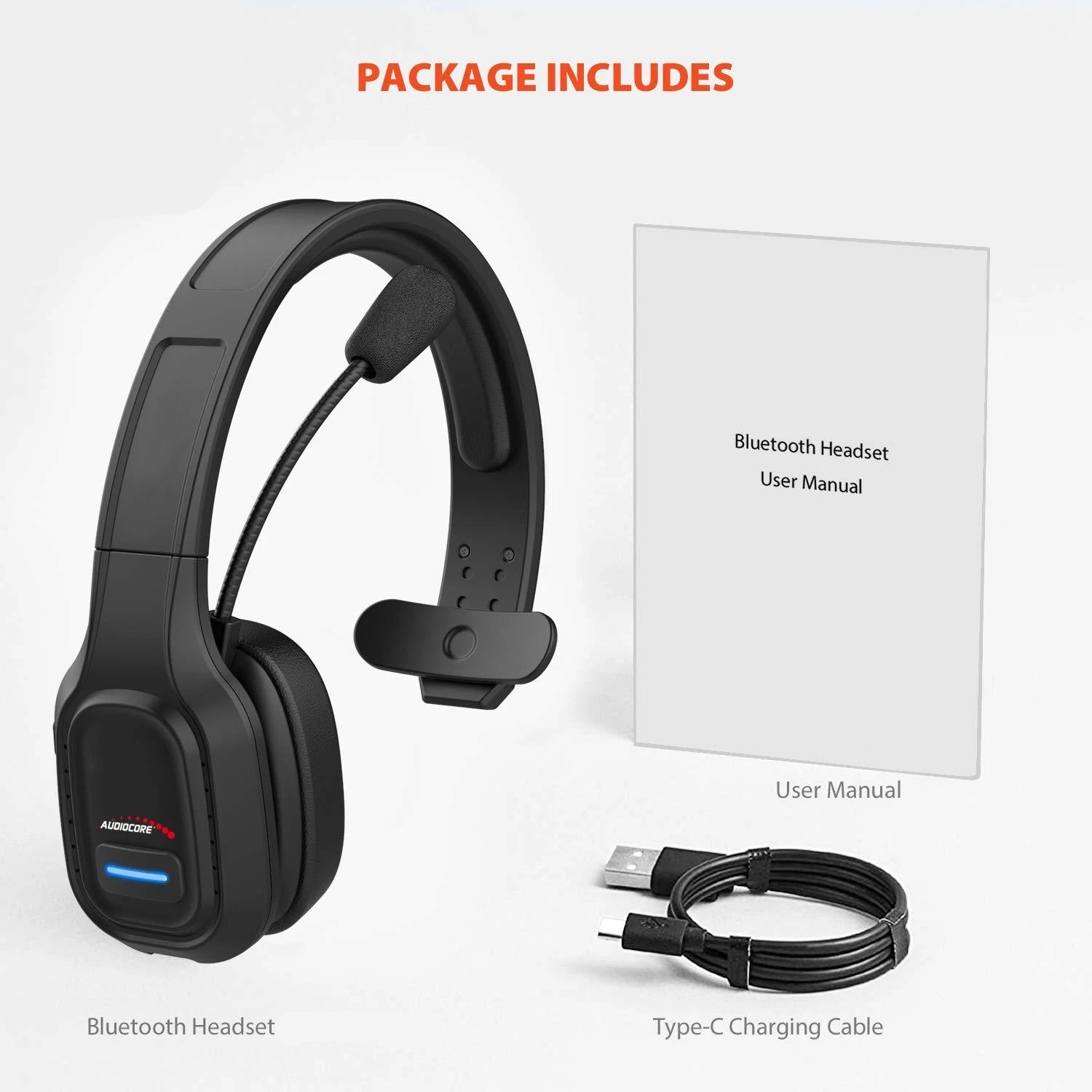 Bluetooth Ausinės - Audiocore QCC3020 Belaidės Triukšmo Slopinimo Ausinės