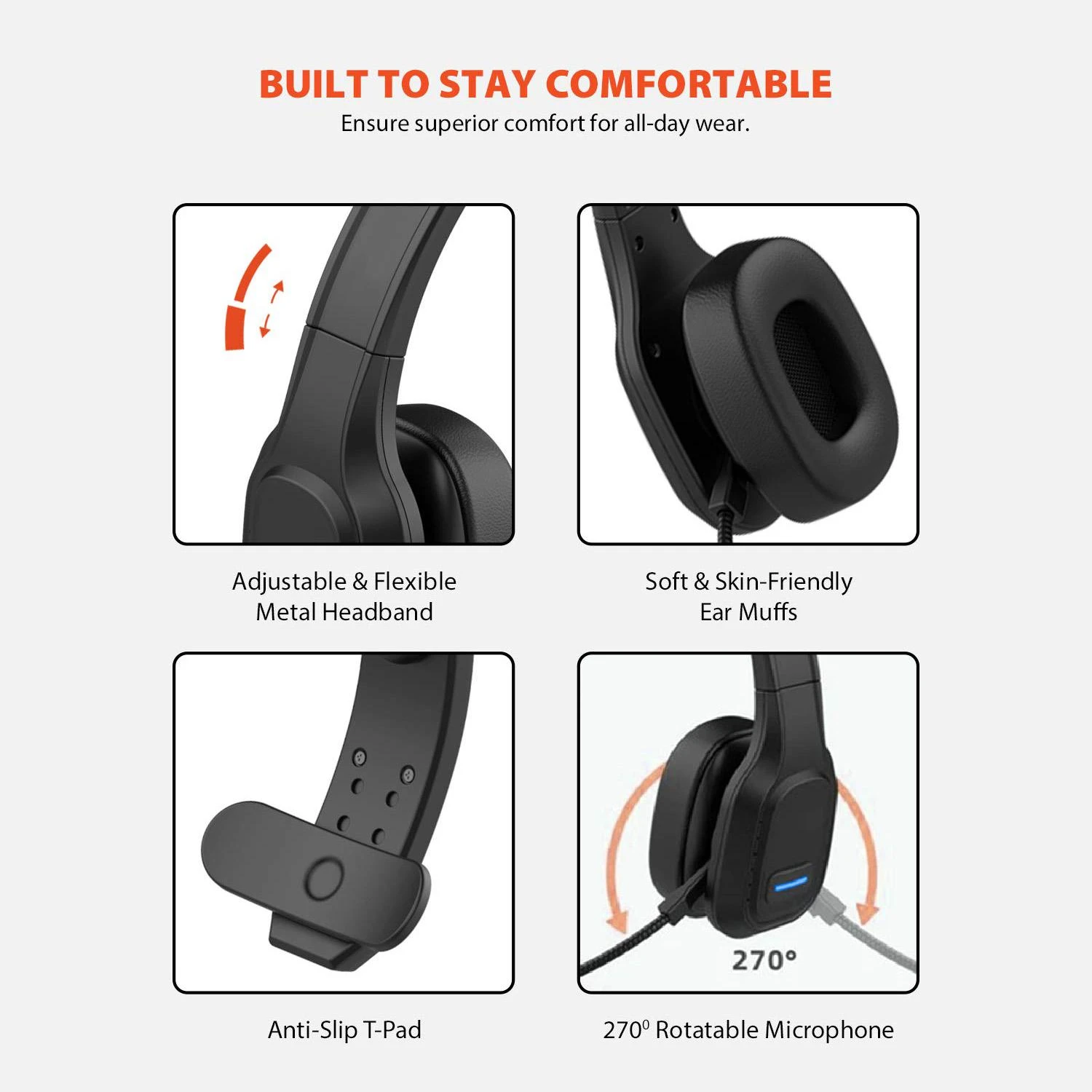 Bluetooth Ausinės - Audiocore QCC3020 Belaidės Triukšmo Slopinimo Ausinės