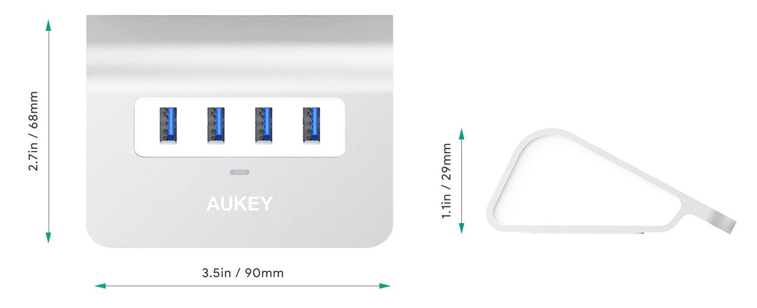 HUB USB Aukey 4x USB-A 3.1 Gen1 (CB-H5)