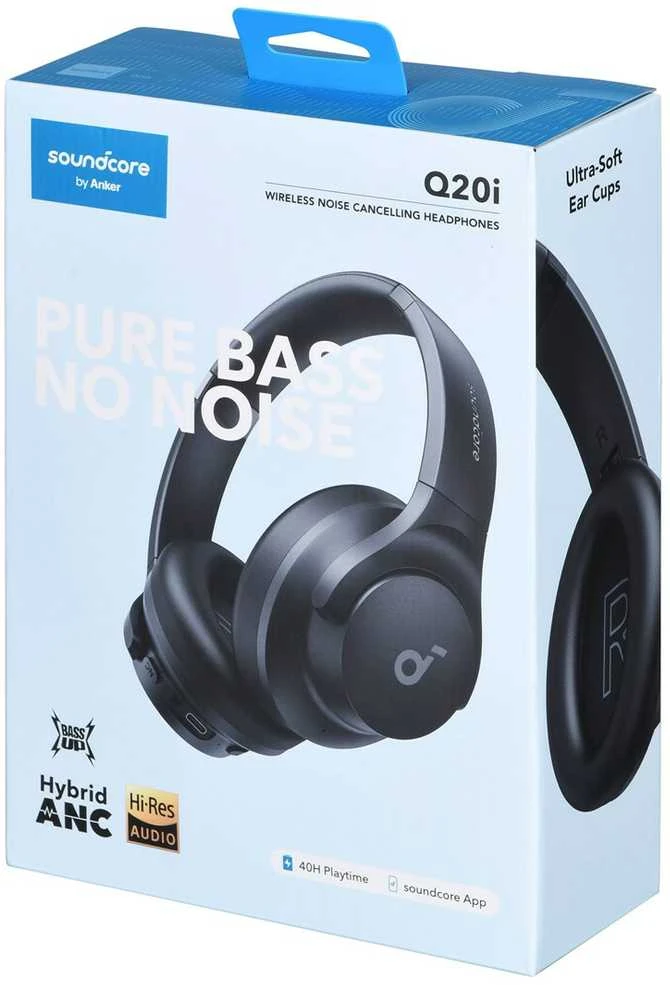 Anker Soundcore Q20i pakuotė su ausinėmis