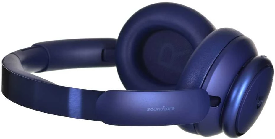 Mėlynos Anker Soundcore Q45 ausinės, šoninis kampas