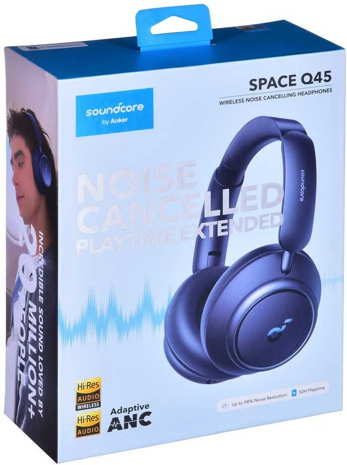 Ausinės Anker Soundcore Space Q45, Mėlynos spalvos