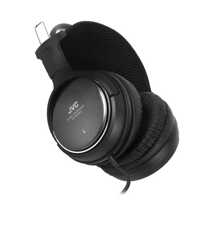 HiFi ir TV ausinės JVC HA-RX700E su Aukštos kokybės garso atkūrimu,"deep bass sound", 3,5m laidas, juodos