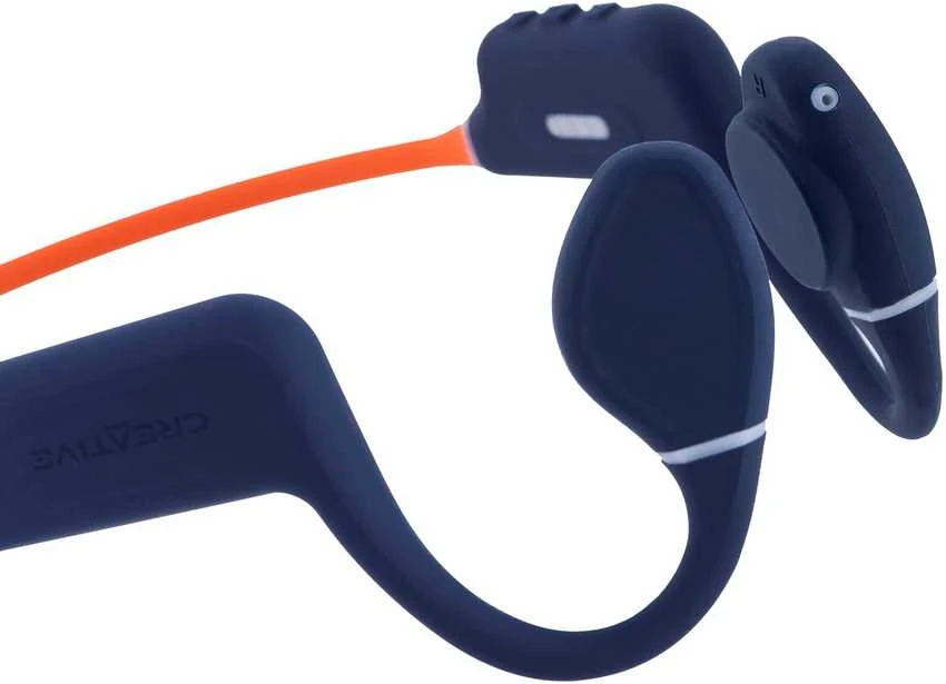 Creative ausinės belaidės Outlier Free Pro Plus oranžinės spalvos Bluetooth 5.3