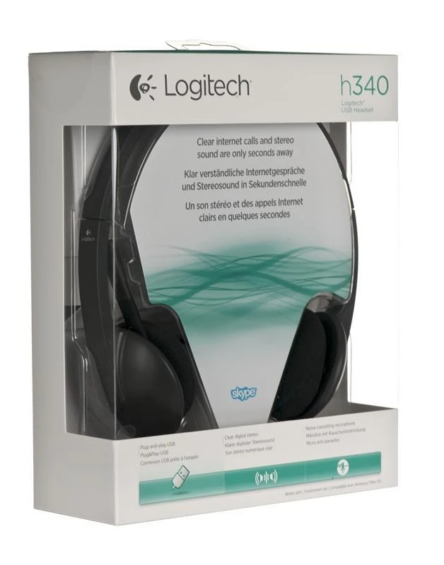 LOGITECH USB Ausinės H340 Ausinės on-ear su laidu