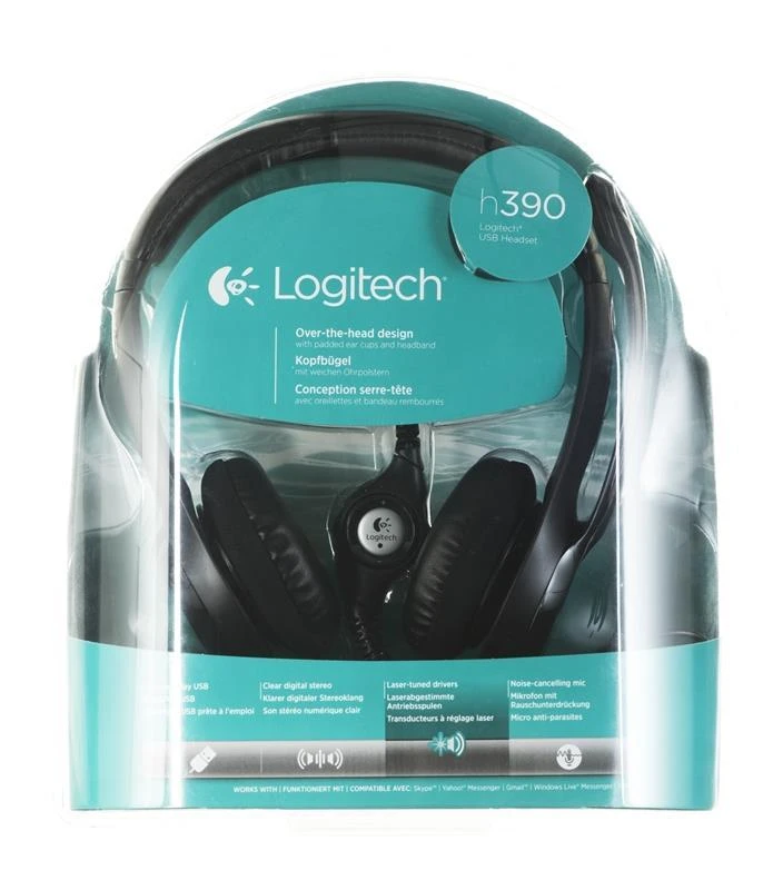 Universalios ausinės Logitech H390, su mikrofonu, USB jungtis