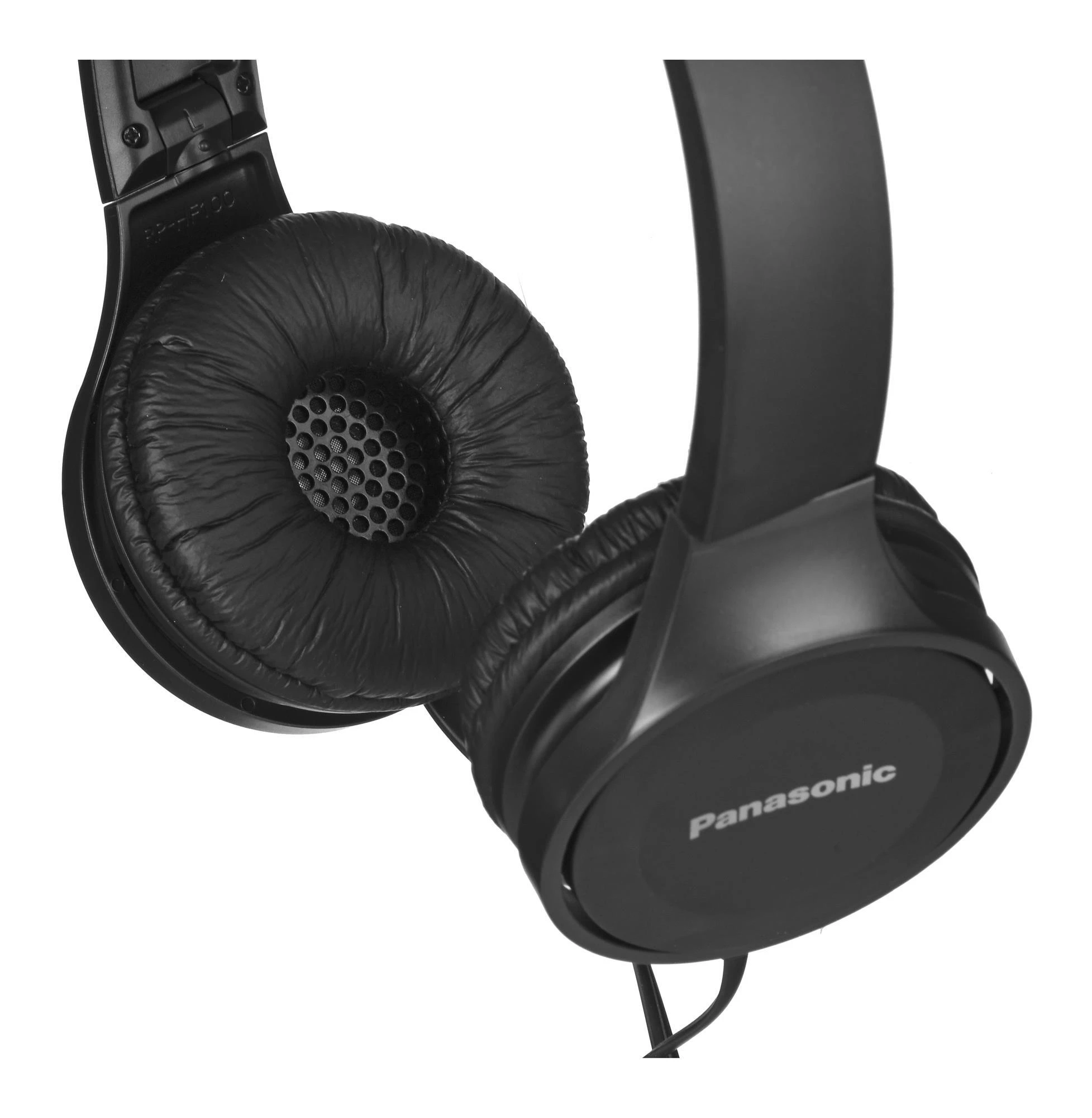 Stereofoninės ausinės su mikrofonu Panasonic RP-HF100ME-K, Juodos