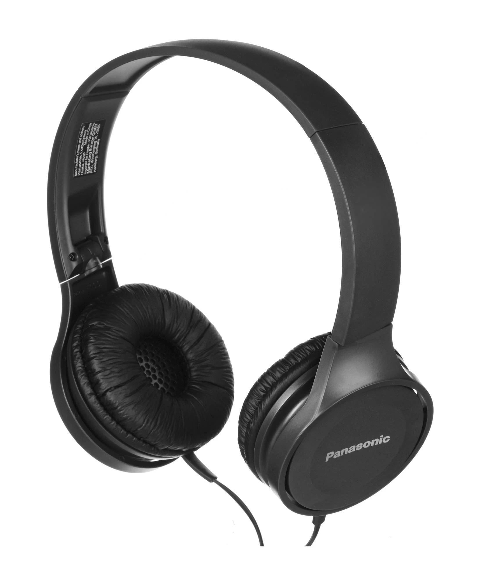Stereofoninės ausinės su mikrofonu Panasonic RP-HF100ME-K, Juodos
