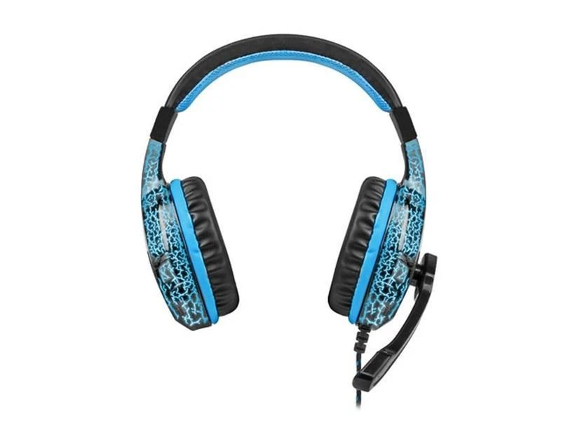 Žaidimų ausinės Fury Hellcat, LED, Mėlynos, USB + 2x 3.5mm