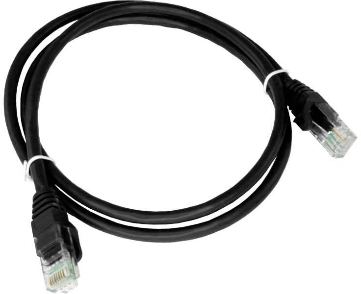 Patch-cord U/UTP kat.6 PVC 1.0m juoda ALANTEC