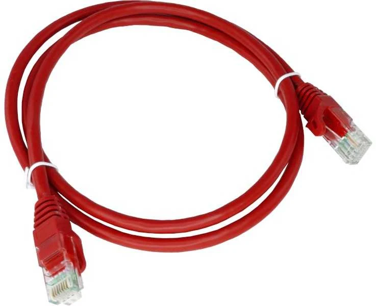 Patch-cord U/UTP kat.6 PVC 0.25m raudona ALANTEC