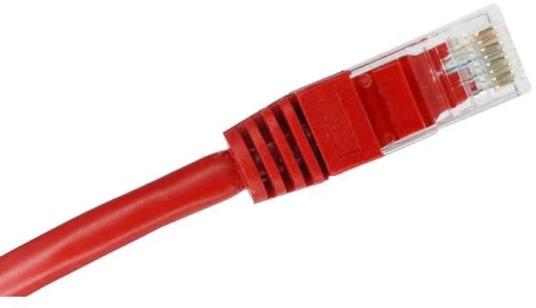Patch-cord U/UTP kat.6 PVC 0.25m raudona ALANTEC