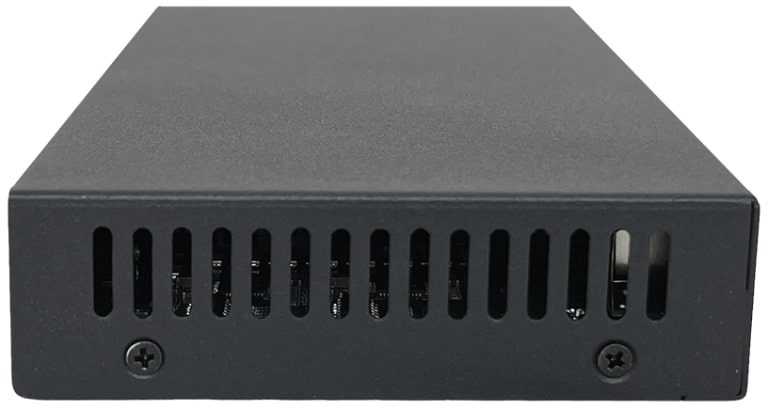 Šakotuvas Nevaldomas komutatorius 10xRJ45 - 8 RJ45 PoE+ 100Mb/s prievadai + 2 RJ45 Uplink 1Gb/s prievadai (energijos sąnaudos 96W) AVIZIO