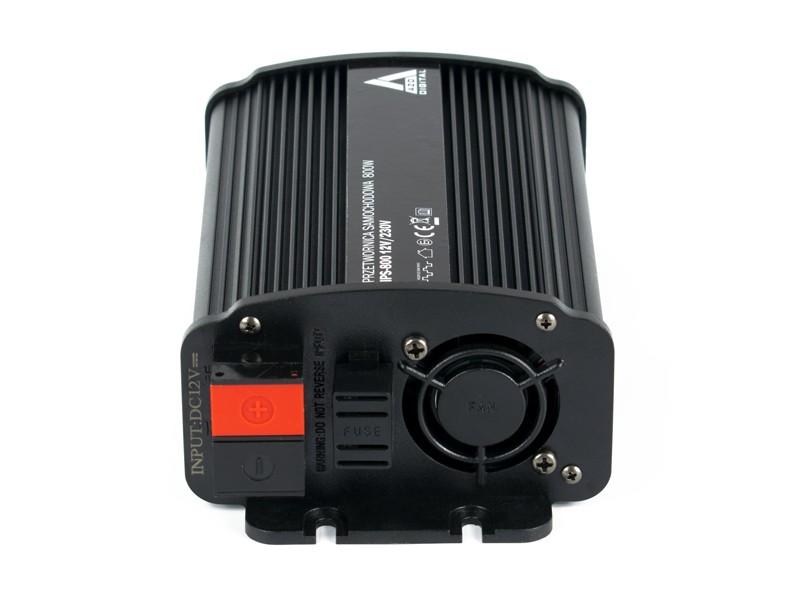 Automobilinis įtampos keitiklis AZO Digital12 VDC / 230 VAC IPS-800U 800W