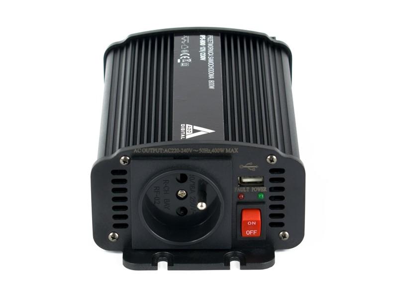 Automobilinis įtampos keitiklis AZO Digital12 VDC / 230 VAC IPS-800U 800W