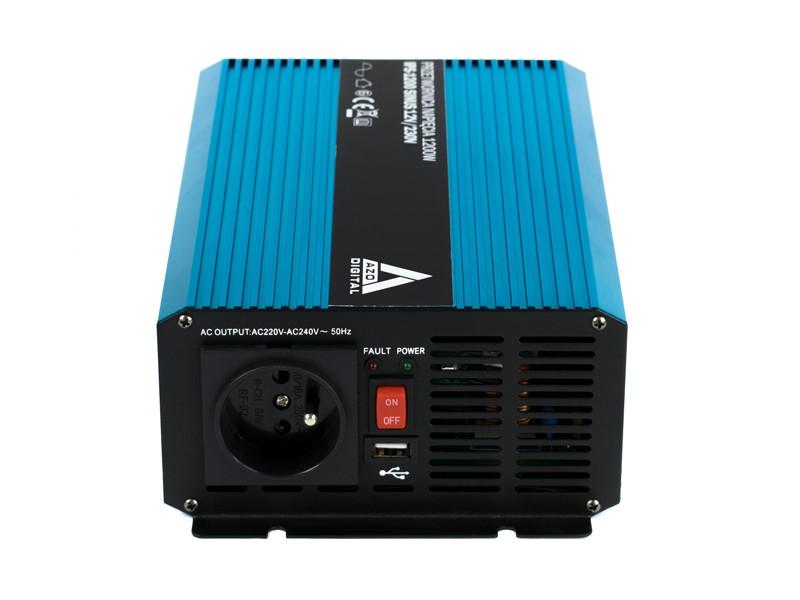 Inverteris DC/AC AZO Digital IPS-1200S 12/230V 1200W