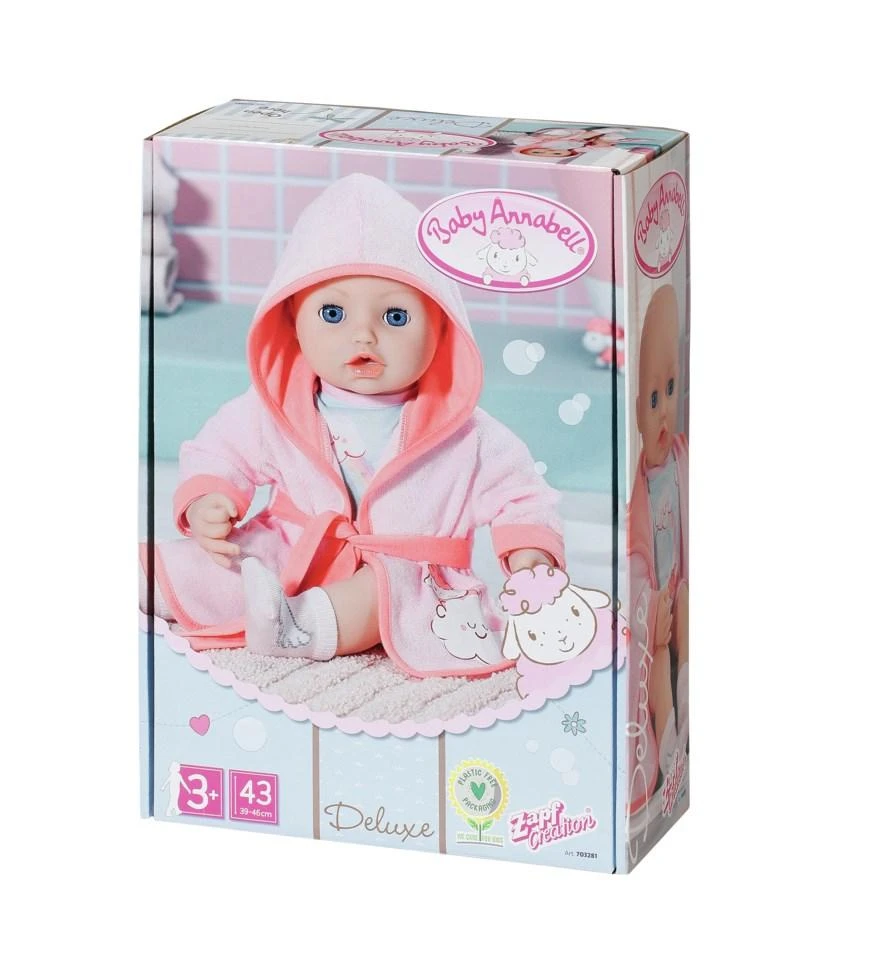 Lėlės maudymosi drabužėlių rinkinys 36–43 cm lėlei Deluxe Bathtime 703281 Baby Annabell