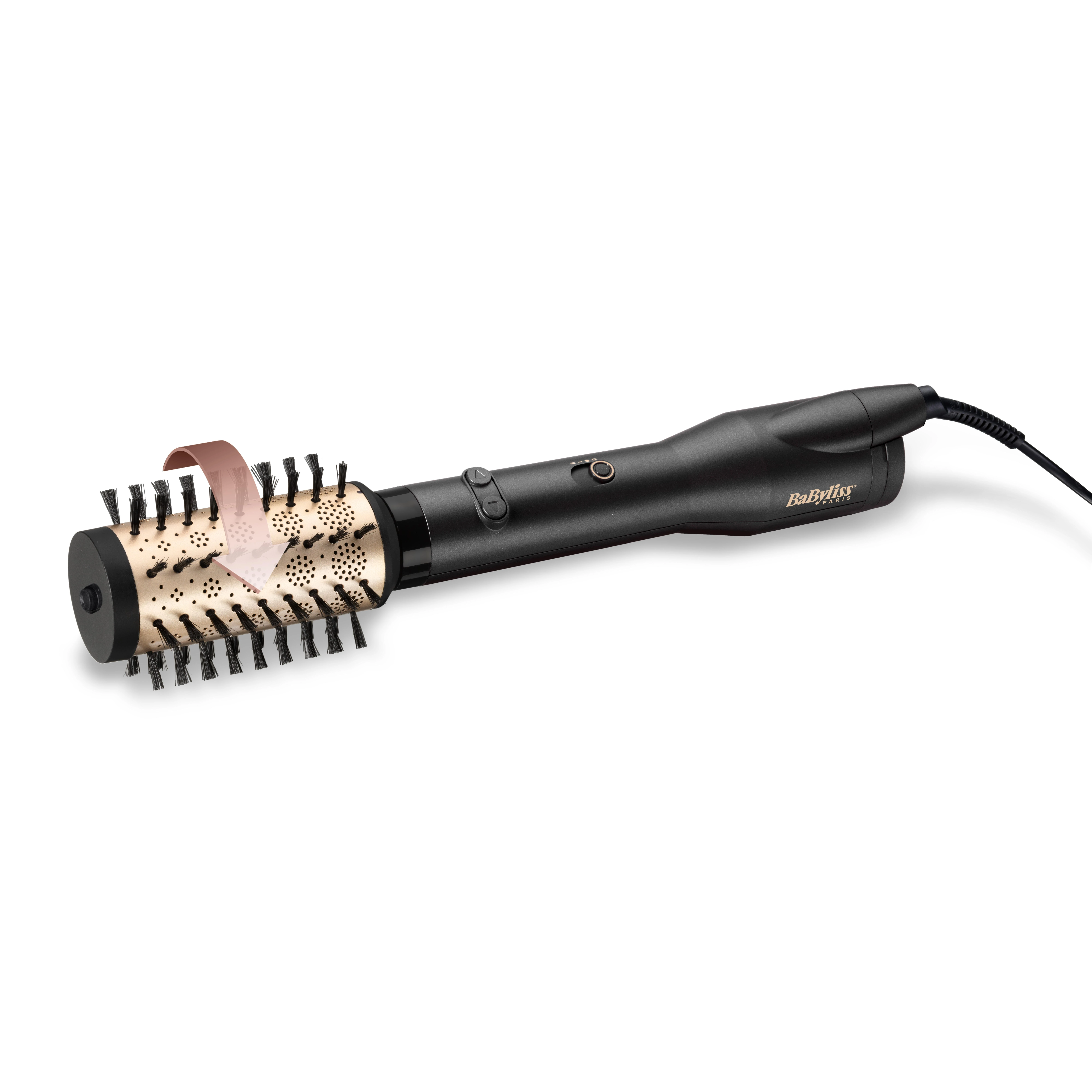 BaByliss AS970E plaukų formavimo šukos Plaukų modeliavimo rinkinys Šiltas Juoda 2,5 m 650 W